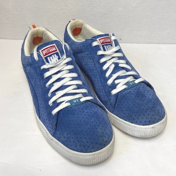 PUMA x UNDFTD Suede Sneakers Blue Perforated Leather Lace Up Men’s Size 11 main image 4